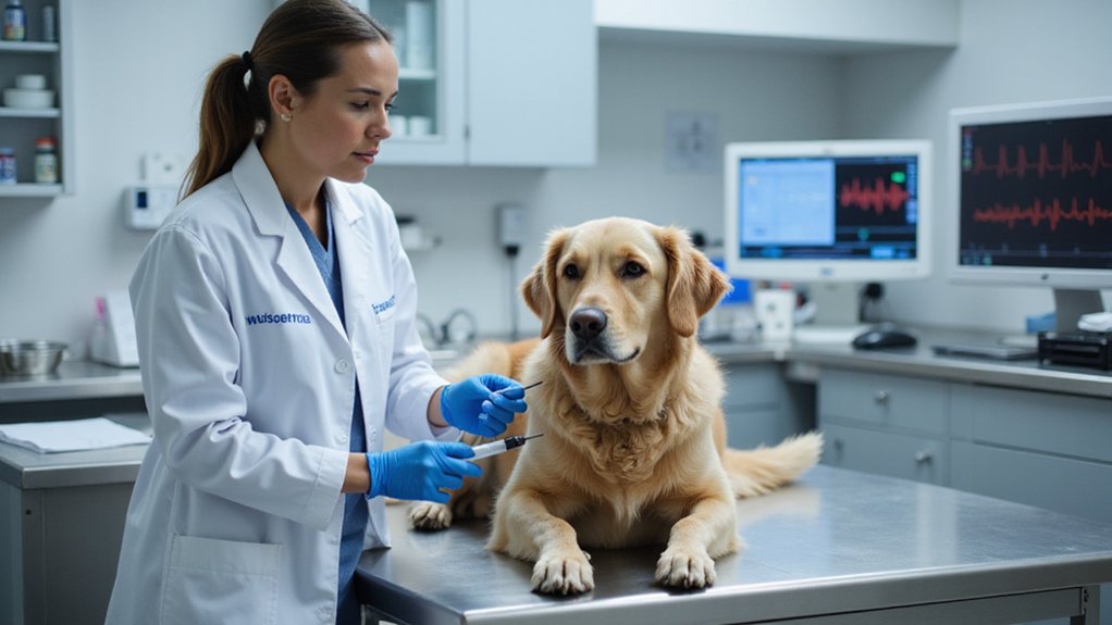 Was unternimmt der Tierarzt, wenn der Hund Schokolade frisst?